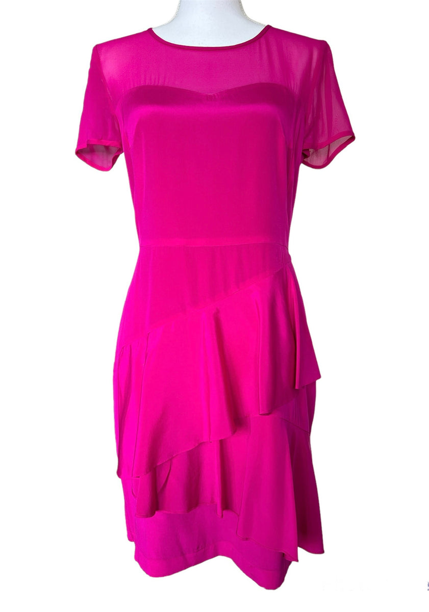 open lace back dress DKNY Hot Pink Dress, S – Second Serve Resale