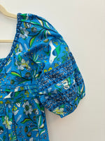 Load image into Gallery viewer, Printfresh Blue and Green Print Maxi Dress, XS
