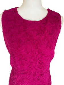EtCetera Fuchsia Silk Textured Shift Dress, 10
