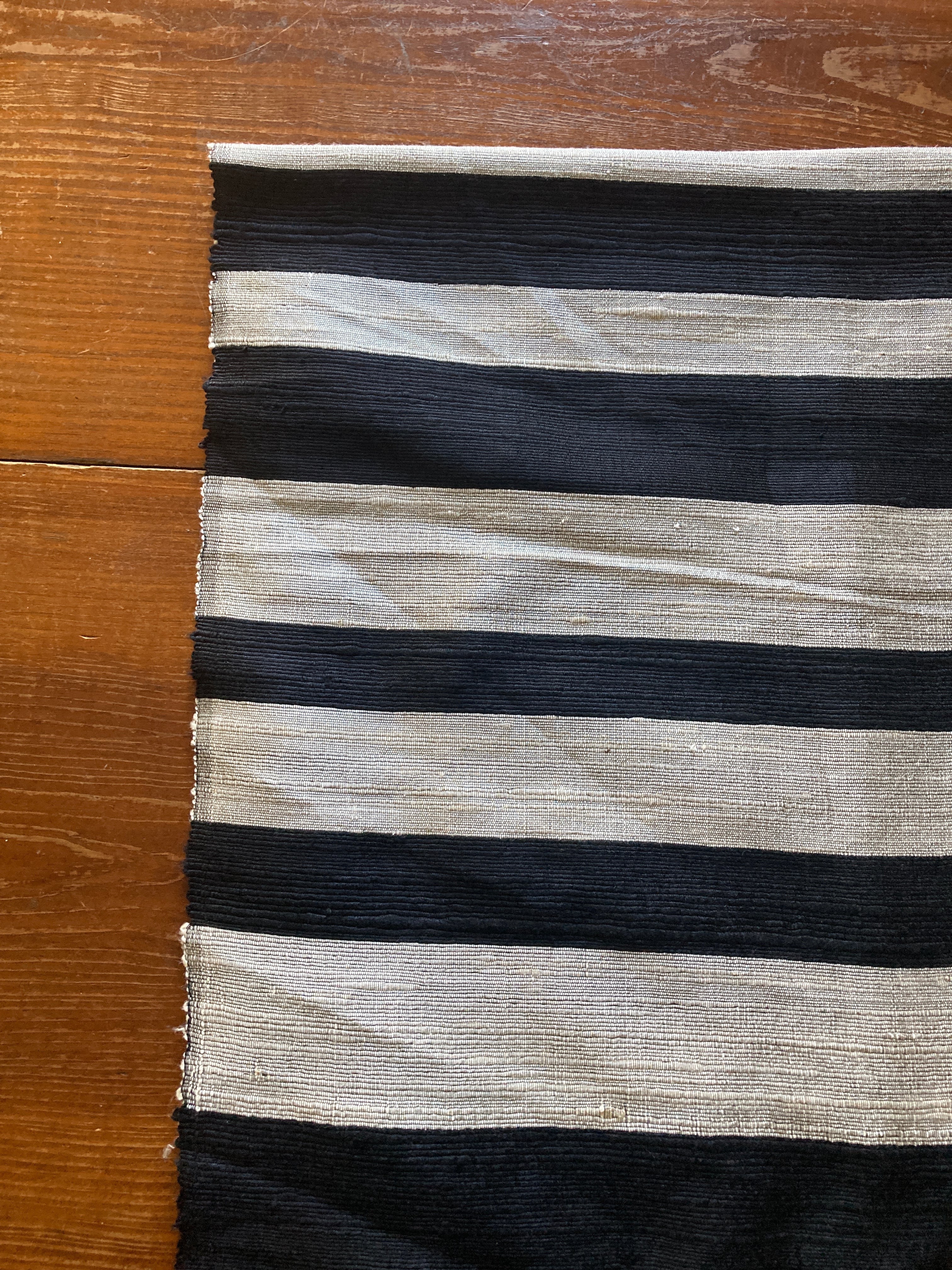 Richard Tsao Silver and Black Striped Silk Scarf