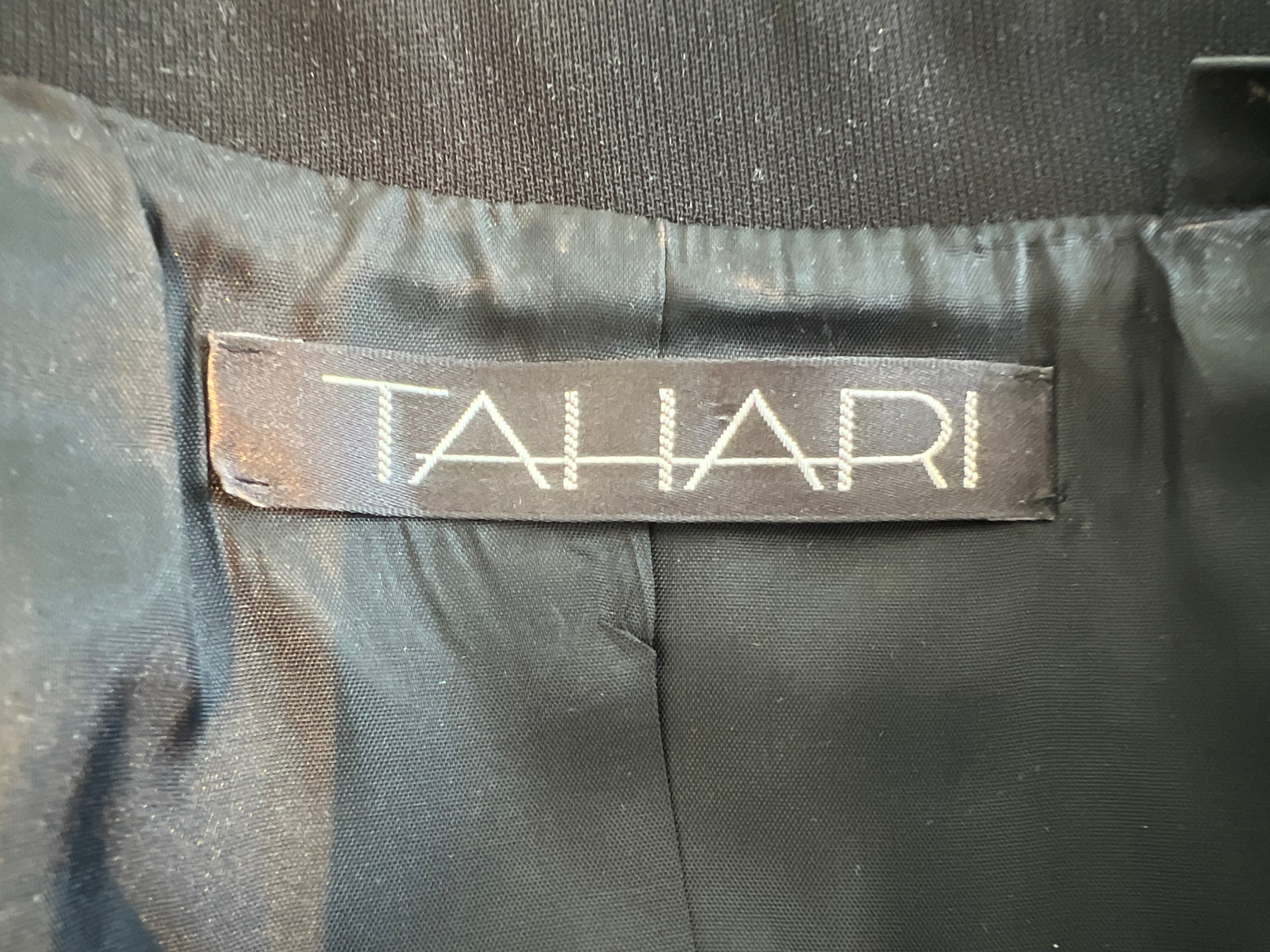 Tahari Black Topper One Button Coat, 10