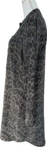 Equipment Leopard Print Silk Dress, S