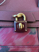 Load image into Gallery viewer, Henri Bendel Maroon Blurred Print Jetsetter Backpack Bag
