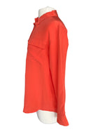 Load image into Gallery viewer, Equipment Orange Silk Shirt, S
