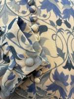 Load image into Gallery viewer, Annie Gough At Gemini Vintage Fine Wool Blue Floral Midi Dress, L/XL
