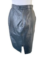 Load image into Gallery viewer, Vintage J. Percy for Marvin Richards Black Leather Skirt, 10
