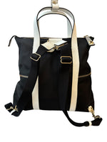 Load image into Gallery viewer, Henri Bendel Black and White Jetsetter Backpack

