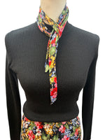 Load image into Gallery viewer, Egon von Furstenberg Vintage Black and Floral Dress with Belt,
