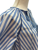 Load image into Gallery viewer, J. McLaughlin Zelena Blue Stripe Cotton Dress with Tags, XS
