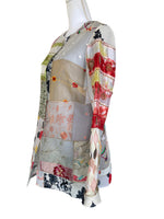 Load image into Gallery viewer, Lili Butler Silk Patchwork Lightweight Silk Topper Coat, M
