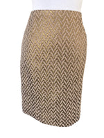Load image into Gallery viewer, Sara Campbell Gold Festive Skirt, 8
