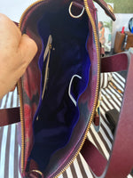 Load image into Gallery viewer, Henri Bendel Maroon Blurred Print Jetsetter Backpack Bag
