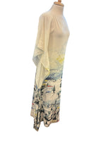 Load image into Gallery viewer, St. John White Silk Caftan Dress, P
