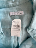 Load image into Gallery viewer, Equipment Robin&#39;s Egg Blue Signature Linen Shirt, XS
