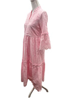 Load image into Gallery viewer, Sail To Sable Pink Eyelet Maxi Dress, XS
