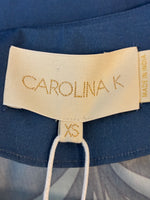 Load image into Gallery viewer, Carolina K Inae Tiles Blue Caftan and Belt with Tags, XS
