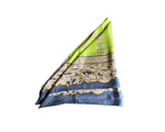 Load image into Gallery viewer, Echo Green, Gold and Grey Silk Scarf
