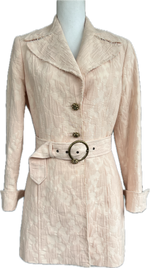 Load image into Gallery viewer, Motivi Vintage Pink Raw Edge Coat with Belt, 8
