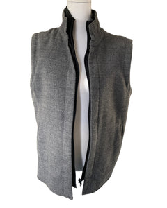 J. McLaughlin Three in One Black and Charcoal Vest, L