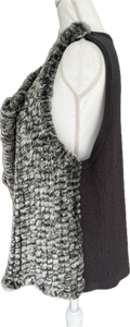 Nanette Lepore Faux Fur Charcoal Vest, XL