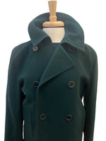 Load image into Gallery viewer, Ralph Lauren Purple Label Vintage Wool and Cashmere Hunter Green Pea Coat, 8
