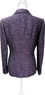 Load image into Gallery viewer, Lafayette 148 Purple Tweed Blazer, 4
