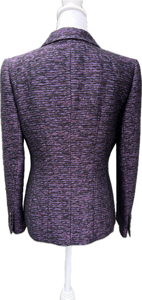 Lafayette 148 Purple Tweed Blazer, 4