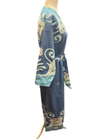 Load image into Gallery viewer, Carolina K Inae Tiles Blue Caftan and Belt with Tags, XS
