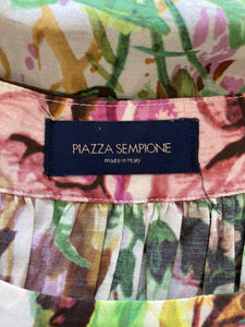 Piazza Sempione Silk Print Top, L