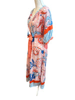 Load image into Gallery viewer, PrintFresh Seahorse Haven Dockside Dinner Dress with Tassels, XS
