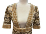 Load image into Gallery viewer, Jean Varon Vintage 1970s Ombre Geometric Wool Knit Maxi Dress, S
