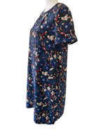 Load image into Gallery viewer, Comptoir Des Cotonniers Navy Print Cap Sleeve Dress, M
