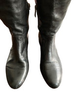 Load image into Gallery viewer, Prada Black Leather Tall Riding Boots, 36.5
