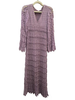 Load image into Gallery viewer, Lilac Crocheted 1970s Maxi dress, S
