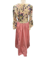 Load image into Gallery viewer, Vintage Handmade Purple Floral and Pink Maxi Dress, S/M
