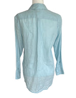 Load image into Gallery viewer, Equipment Robin&#39;s Egg Blue Signature Linen Shirt, XS
