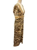 Load image into Gallery viewer, Jean Varon Vintage 1970s Ombre Geometric Wool Knit Maxi Dress, S
