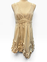 Load image into Gallery viewer, BCBG Maxazria Camila Ivory Ruffled A-Line Mini Dress, 10
