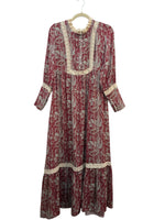 Load image into Gallery viewer, Olivia Annabelle Florence Dress in Wine Ulvaag Dragon Print, M
