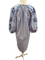 Load image into Gallery viewer, J. McLaughlin Zelena Blue Stripe Cotton Dress with Tags, XS
