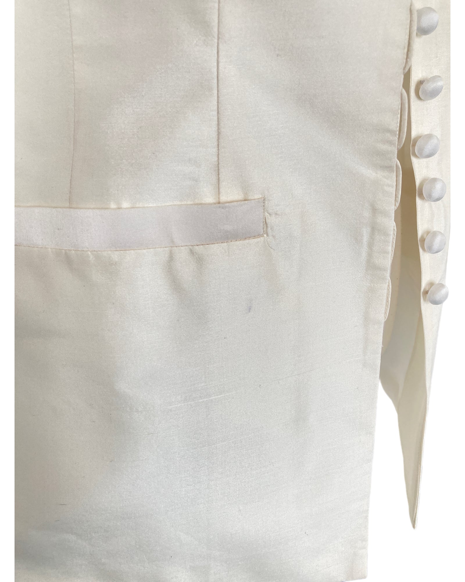 Richard K Tsao White Silk Jacket, S