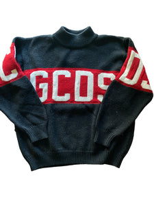 GCDS Black and Red Logo Unisex Sweater, L