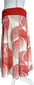 Diane von Fürstenberg Orange Print Wrap Skirt, 12