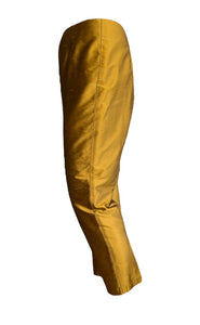 Day Lili Mustard Gold Silk Pants, 10