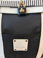 Load image into Gallery viewer, Henri Bendel Black and White Jetsetter Backpack
