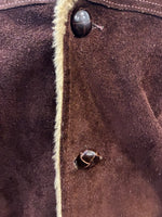 Load image into Gallery viewer, Trailmaster Vintage Brown Suede Sherpa Jacket, M/L
