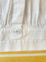 Load image into Gallery viewer, Vintage White "Crop Top" with Eyelet Trim S/M
