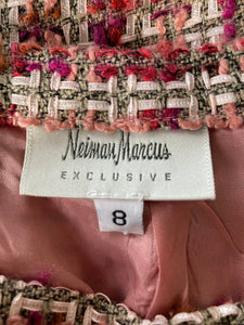 Neiman Marcus Vintage Pink Tweed Skirt, 8