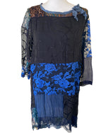 Load image into Gallery viewer, Lili Butler Blue Patchwork Fabric Tunic with Tank, 10
