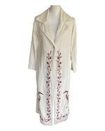 Load image into Gallery viewer, Tikinistika White Embroidered Coat, XS
